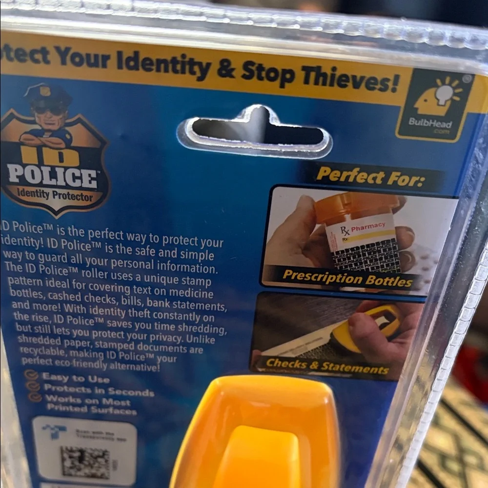 As Seen On TV Police ID Guard Stamp Roller - Yellow and Black